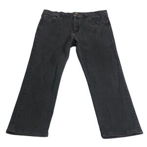 Vintage 90s Y2K Lee Jeans Mens 40x29 Black Faded Straight Leg Classic Fit Grunge